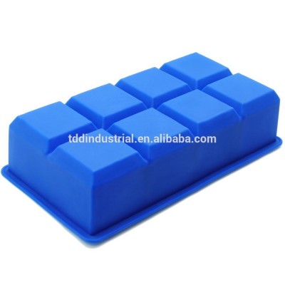 Large Ice Cube Trays / 2 Pack Silicone 2-Inch King Cubes Ice Tray / blue